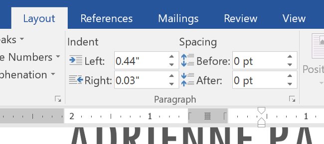 word 2016 for mac indent from both right and left margins